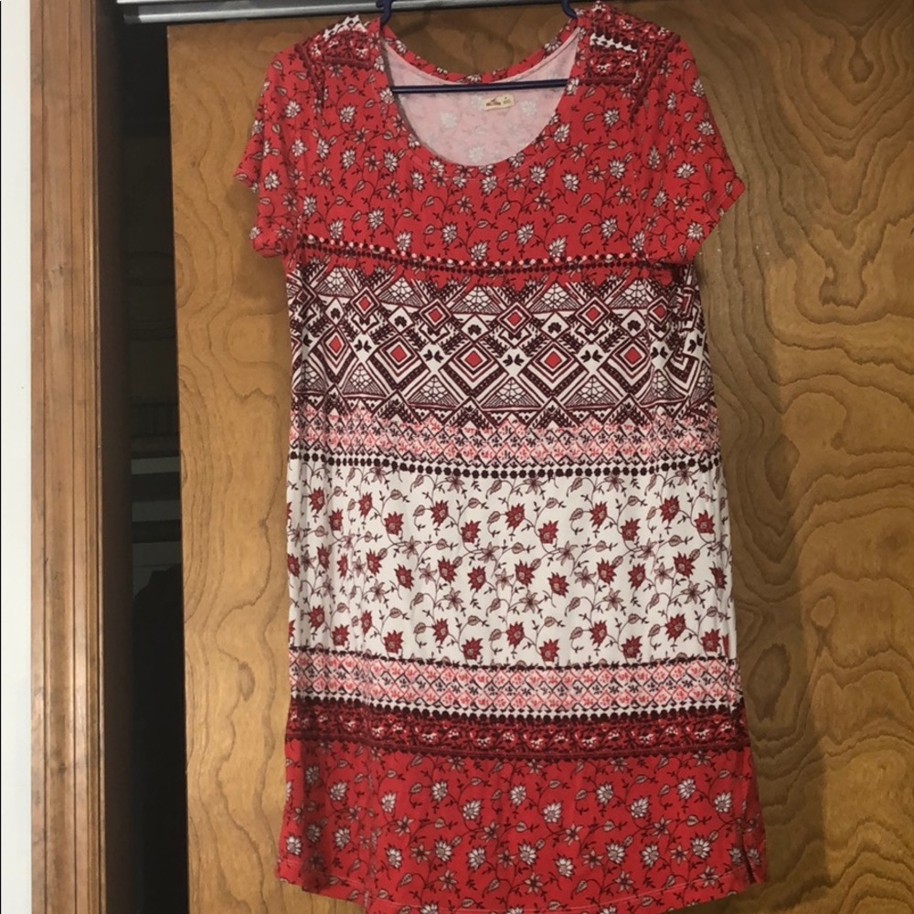 floral design tshirt dress